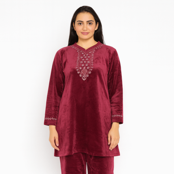 Winter premium velvet co-ord set for girls and women